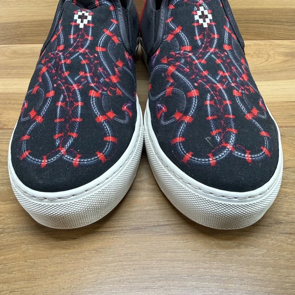 Marcelo‎ Burlon Snake Mens 13 EU 46 Slip On Sneakers Italy Black Red